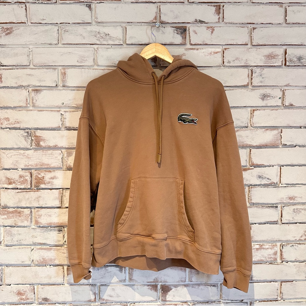 Lacoste Brown Unisex Hoodie Sweatshirt
